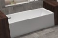 Turo Alcove Soaking Tub Installed between 2 Cabinets