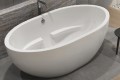 Valerie Oval Freestanding Tub with Flat Rim, Smooth Skirt