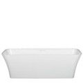 Rectangle Freestanding Tub with Curving Corners and Sides
