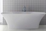 Rectangle Freestanding Tub with Curving Corners and Sides