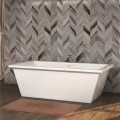 Wade Rectangle Freestanding Tub wit Modern Flat Rim