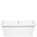 Rectangle Floor Standing Tub with Pedestal & Center Drain &  Pedestal