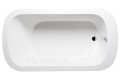 Oval Tub with Flat Rim, End Drain, Wider Rim at Drain Side