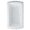 Rectangle Air Tub with Bowed Ends, Center Drain