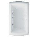 Rectangle Air Tub with Bowed Ends, Center Drain