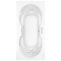 Rectangle Tub, Figure 8 Bathing Well, Grab Bar, Center Drain