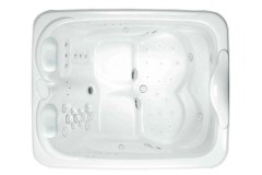 Rectangle Whirlpool Bath, 2 Bathing Areas, Side-by-side Bathing, 2 Raised Backrests, 2 Seats