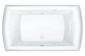 Rectangle Tub, Wide Curving Rim, Center Drain