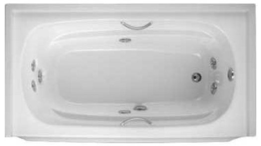 Rectangle 7 Jet Whirlpool with Oval Bathing Well