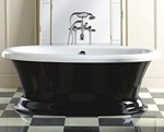 Serenity 11 with Black Skirt and Pedestal, White Interior