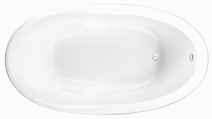 Oval Tub with Armrests, End Drain