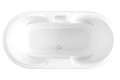 Oval Soaking Tub with Grab Bars, Armrests, Center Drain