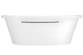 Modern Freestanding Oval Tub with Optional Towel Bar, Flat Rim