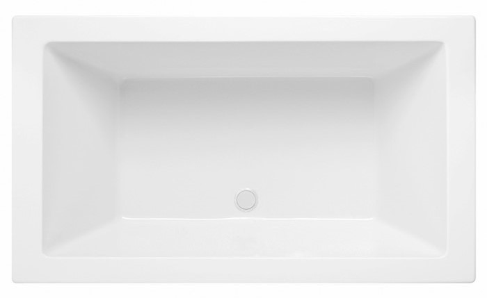 Modern Rectangle Tub, 2 Backrests