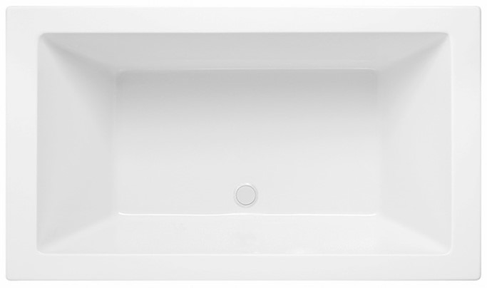 Modern Rectangle Tub, 2 Backrests