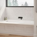 Curve End Drain Installed, Drop-in within an Alcove, Slotted Overflow Option