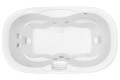 Oval Tub with Armrests, Center Drain, 8 Jets