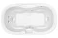 Oval Tub with Armrests, Center Drain, 8 Jets