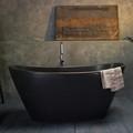 Modern Black Solid Surface Slipper Tub