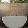 Matte White Oval Bath with Rounded Sides