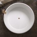 Top View, Round Bath with Center Drain