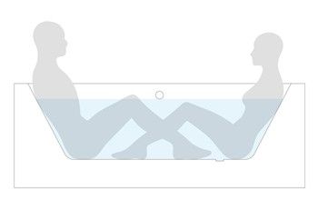 2 Bathers Face-to-Face
