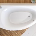 Right Corner Tub Top View, Oval Bathing Well