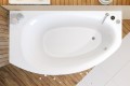 Right Corner Tub Top View, Oval Bathing Well