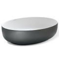 Vessel Sink with White Inside, Dark Gray Exterior