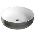 Vessel Sink with White Inside, Dark Gray Exterior