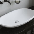 Large White Rectangle Vessel Sink with Rounded Corners
