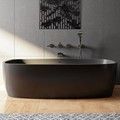 All Black, Oval Freestanding Bath