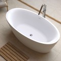 Top View, Oval Bath, Curving Neck Rest, Center Drain