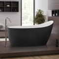 Shown in Black & White, Oval Bath with Slight Curved Sides