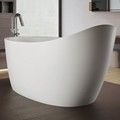 Modern White Slipper Bathtub with End Drain