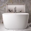 Small Oval Bath with a Flat Rim, Slightly Curving Sides