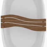 Modern Wood Curving Tray that Sits on the Tub Rim