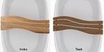 Modern Wood Curving Tray that Sits on the Tub Rim
