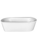 Contemporary Oval Freestanding Bath with Angled & Curving Sides