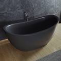 Black, Oval Freestanding Bath