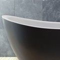 Black Skirt, White Rim and Interior, Oval Freestanding Bath