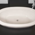 Top View, White Bath, Two Backrests