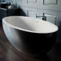 Black & White Oval Freestanding Bath