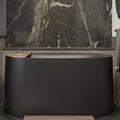 Small Oval Bath in Black, Modern Styling