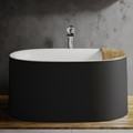 Small Oval Bath in Black & White