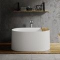 Small Oval Bath in Black & White