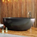 Oval Freestanding Bath Shown in Matte Black