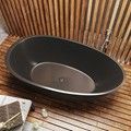 All Black, Oval Freestanding Bath