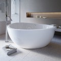 Triangle Shapped Freestanding Tub, Shown in Gloss White