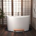 White Japanese Freestanding Bath with for Two